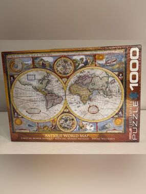 Antique World Map 1000-Piece Jigsaw Puzzle Sealed